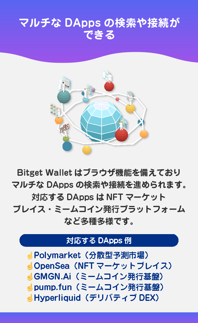 DAppsの検索・接続