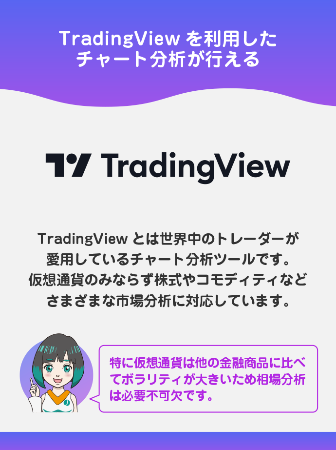 Trading Veiwによるチャート分析が可能