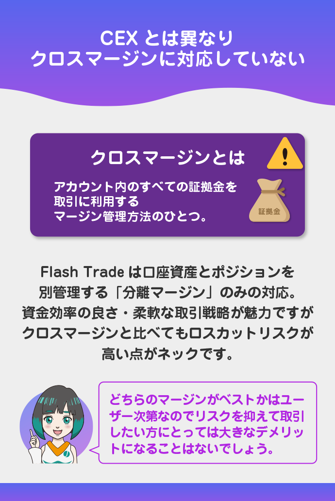 クロスマージンに対応していない