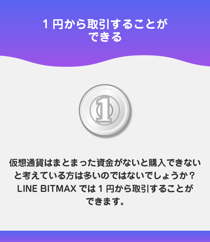 1円から取引することができる