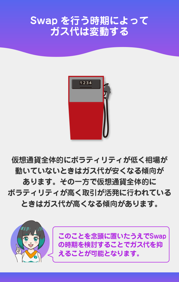 Swapのガス代を抑えるコツ