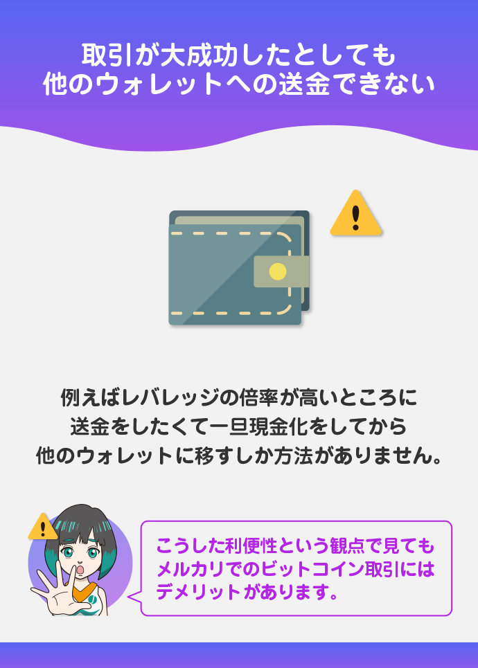 他のウォレットに送金できない