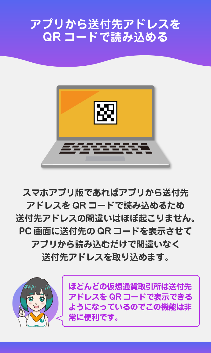 取引所の送付アドレス間違いが起こりにくい