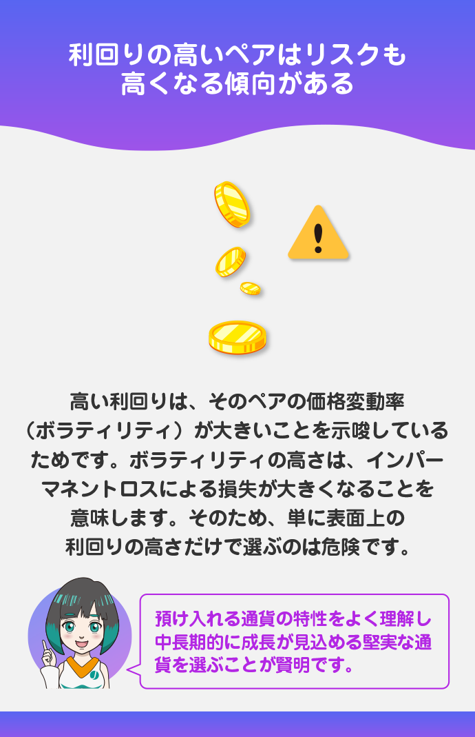 利回りの高いペアはハイリスク