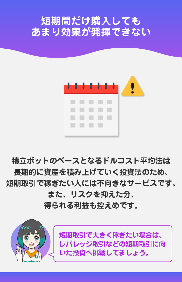 短期取引には不向き