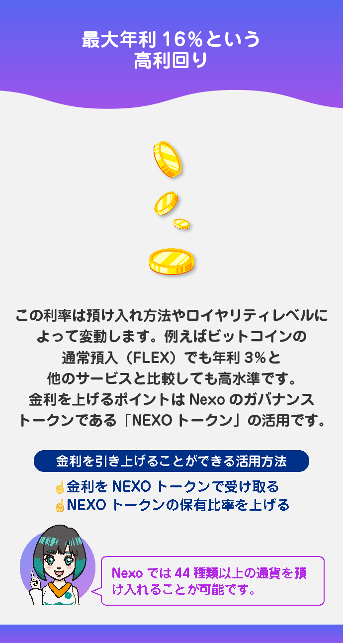 最大年利16%を獲得可能