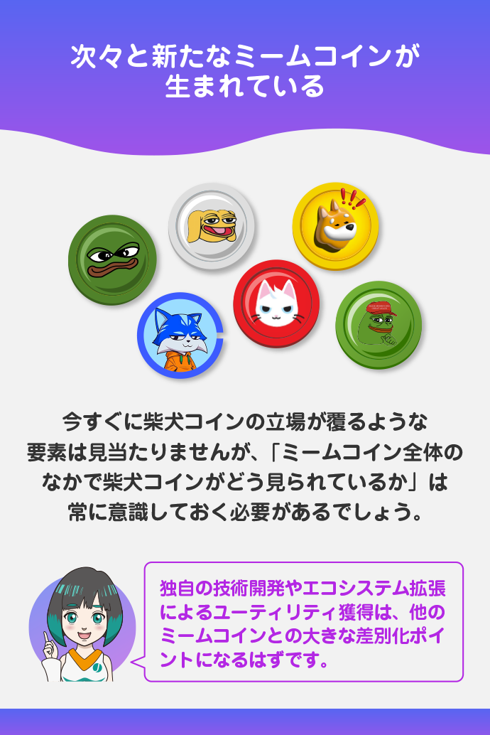 他のミームコインとの競争