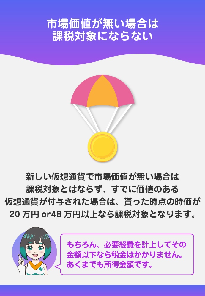 エアドロップやハードフォークで仮想通貨を貰った時