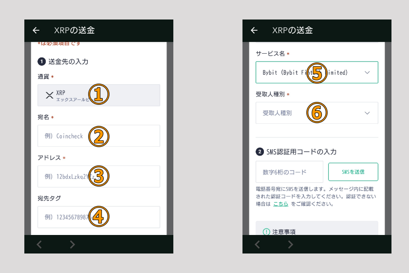 画像17:コインチェック Bybit 送金「コインチェックで送金先を追加01」