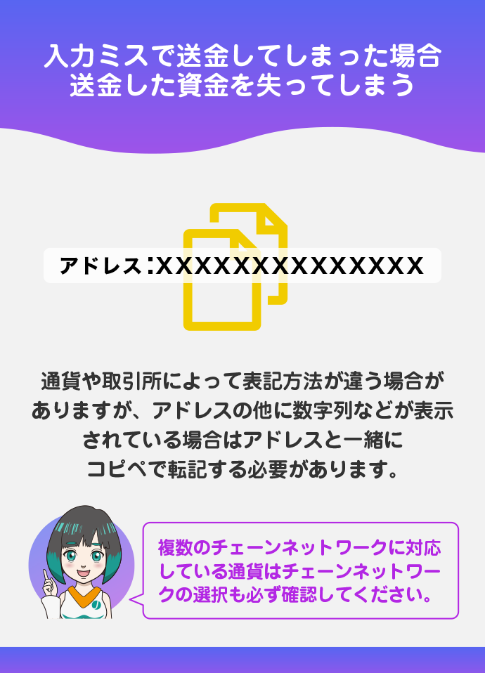 アドレス・タグはコピー&ペーストを徹底する