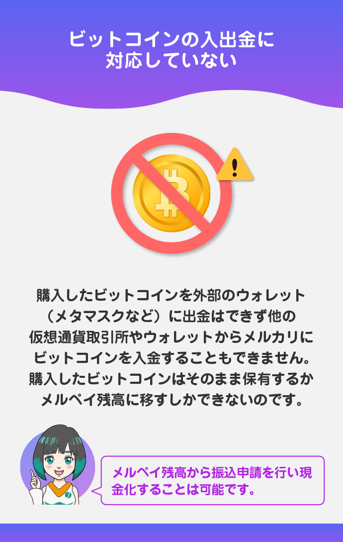 ビットコインの入出金ができない