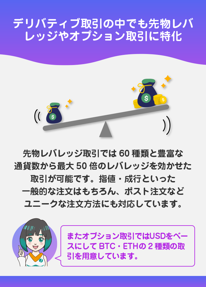 先物レバレッジ・オプション取引に特化している