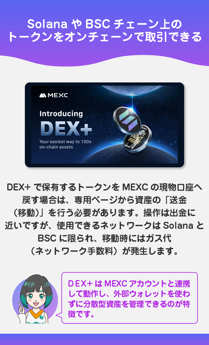 DEX+からの出金について