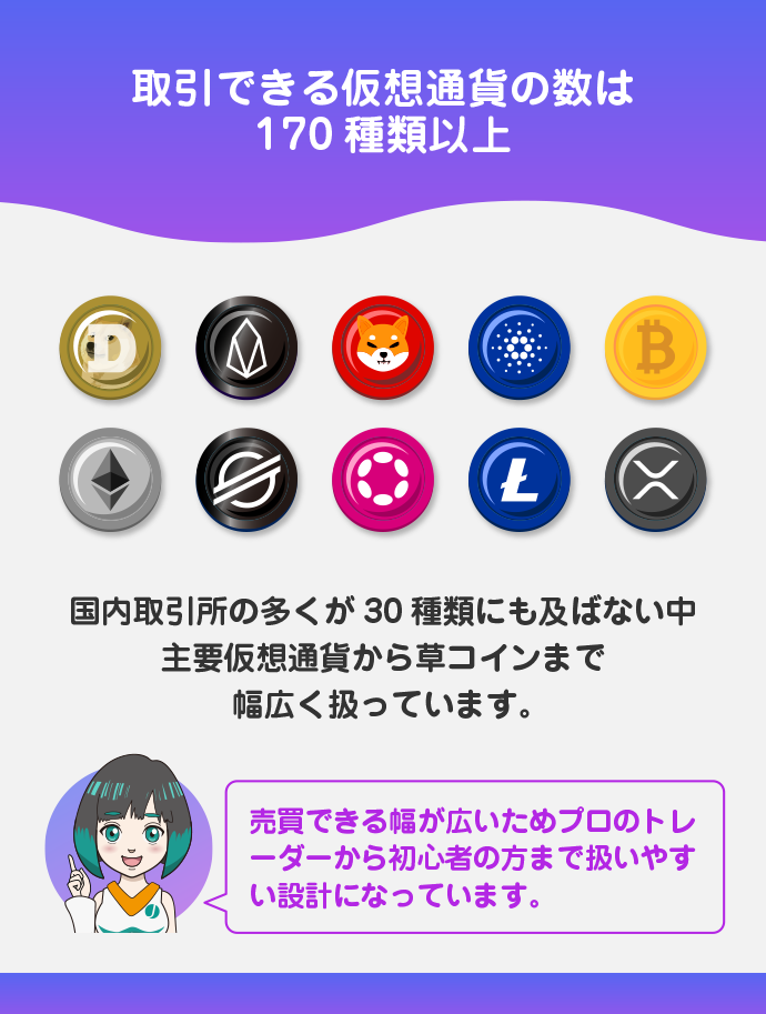 取引銘柄数が多い