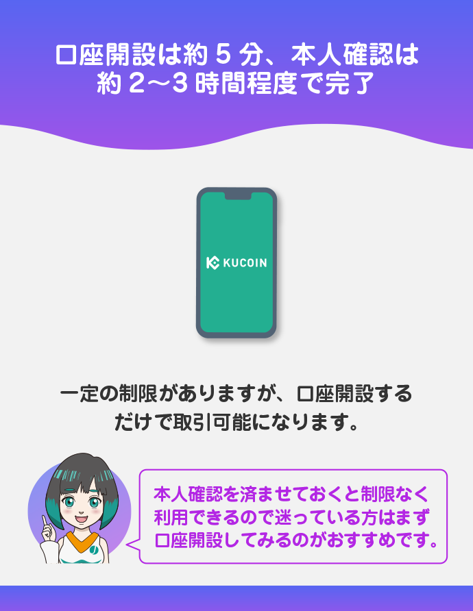 口座開設・本人確認が簡単