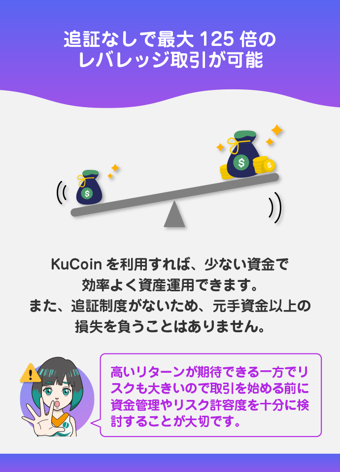 最大125倍のレバレッジ
