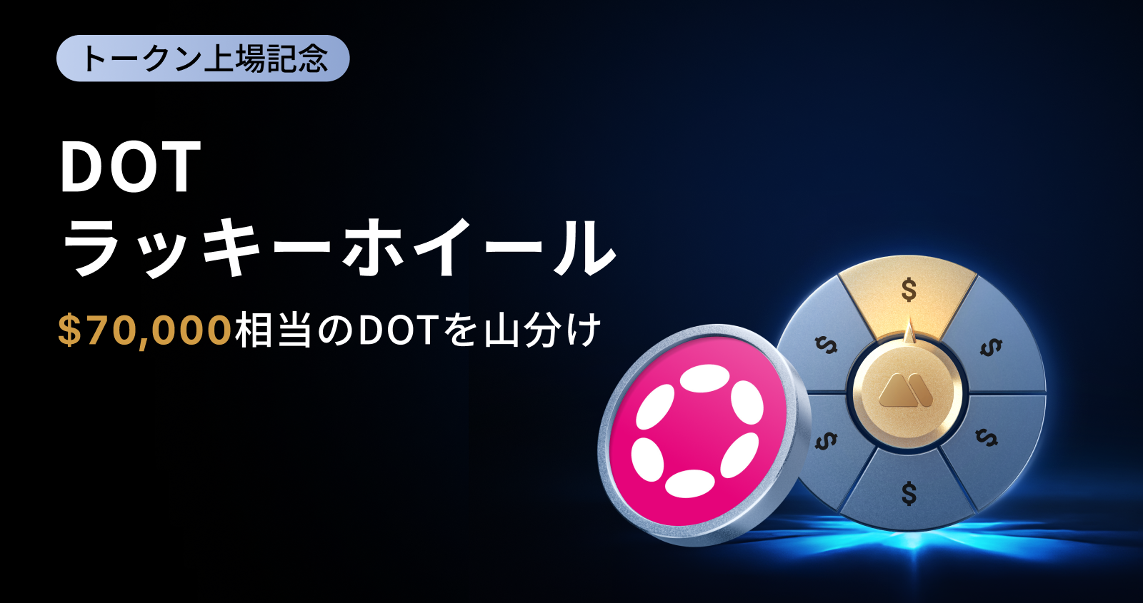 【総額7,000ドル】DOT ラッキーホイール|70,000ドル 相当のDOTを山分け