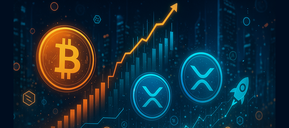 仮想通貨市場が全面高:BTC・XRP・XLMが揃って力強く上昇