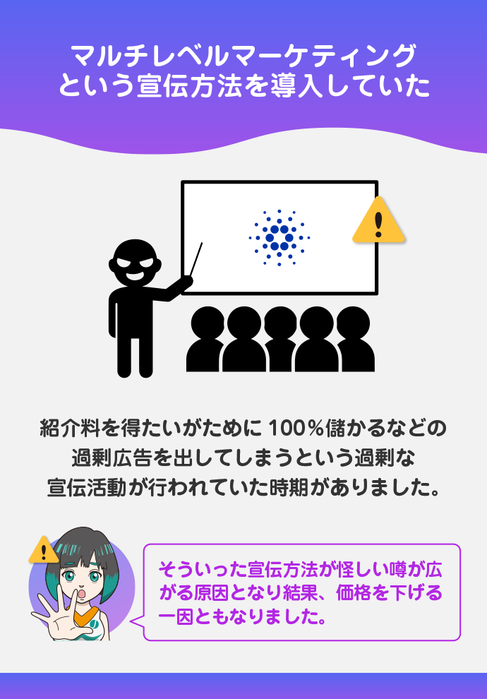 過剰広告やマルチ商法で怪しい噂が広がる