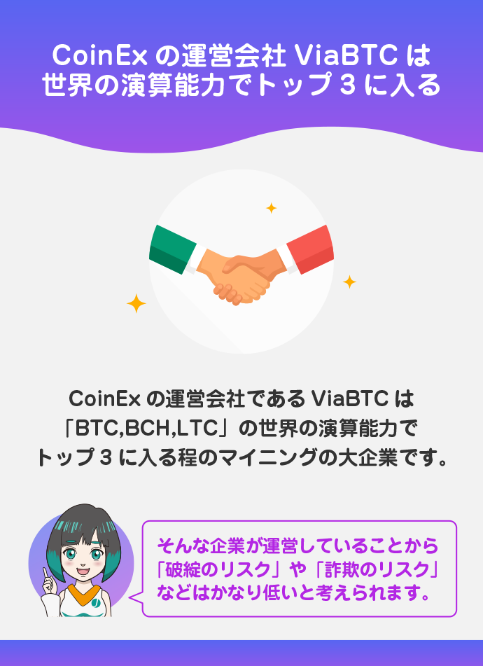 CoinExの信頼性の根拠