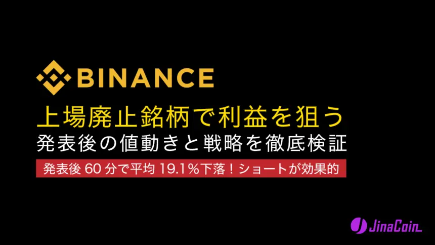 Binance（バイナンス）の上場廃止（デリスト）銘柄で利益を狙う！発表後の値動きと戦略を徹底検証