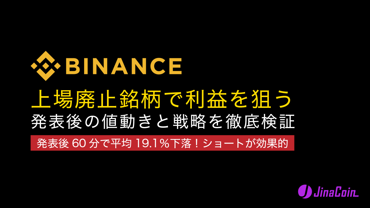 Binance（バイナンス）の上場廃止（デリスト）銘柄で利益を狙う！発表後の値動きと戦略を徹底検証