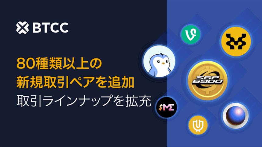 BTCC取引所、2025年7月に80以上の新規現物取引ペアを上場し、取引高が35％増加！