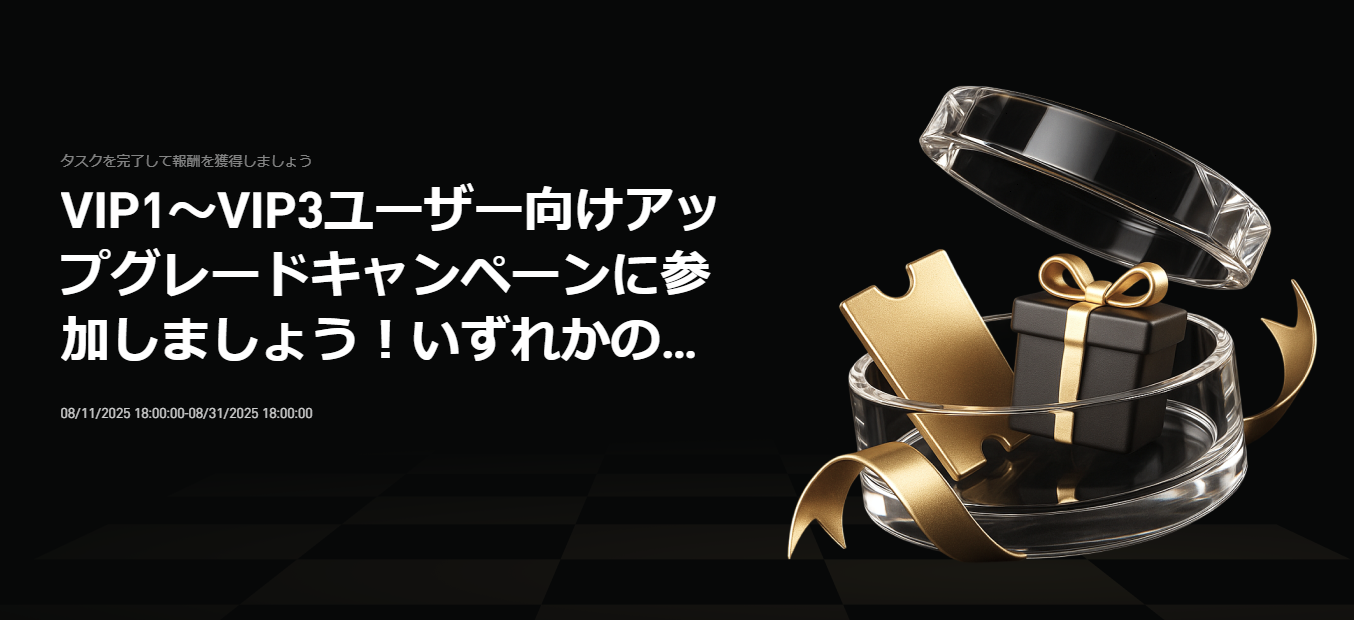 VIP1〜VIP3ユーザー向けアップグレードキャンペーン|50,000 USDTの賞金プール