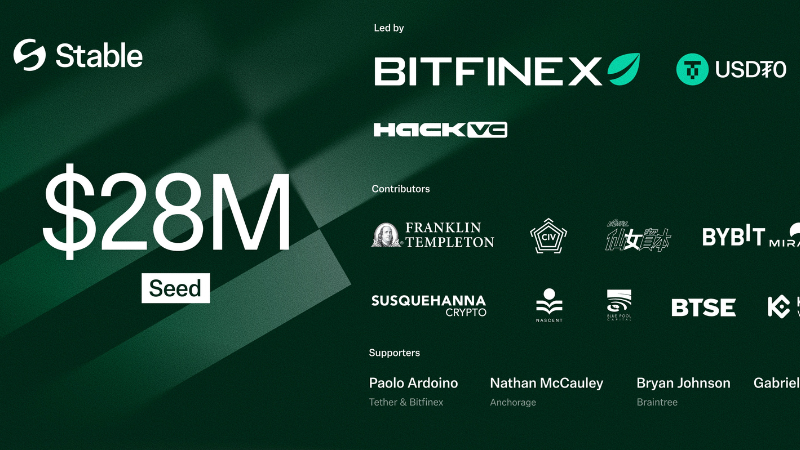 USDT特化型レイヤー1「Stable」、Bitfinex・Bybitなどから42億円調達