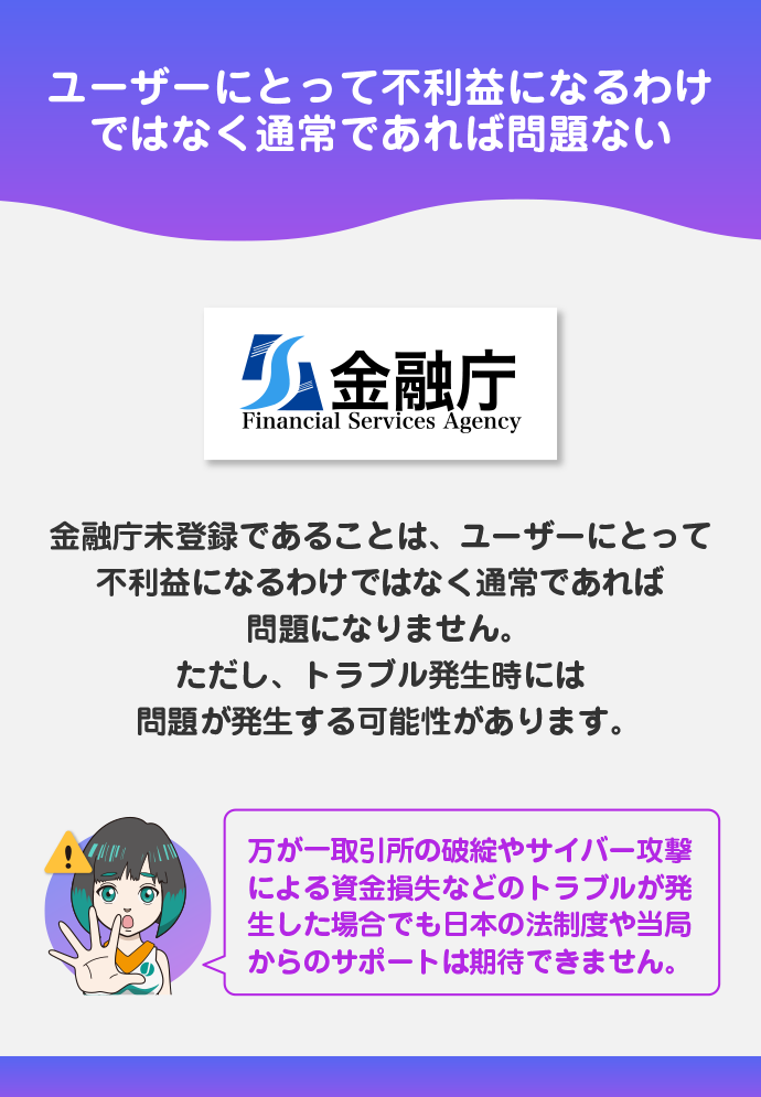 Zoomexが金融庁に未登録であることの問題点は?