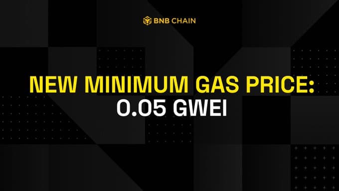 BNBチェーン、最低ガス代を0.05 Gweiに引き下げ──取引コストは約0.005ドルに