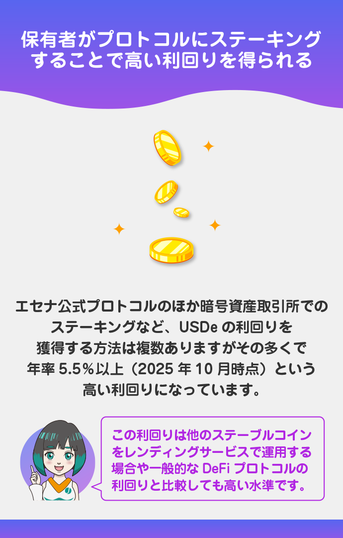 ステーブルコインなのに高い利回りが得られる