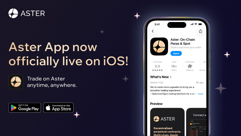 Perp DEX アスター、iOS版アプリを正式リリース──日本からは正式版DL不可もテストフライト版は利用可能
