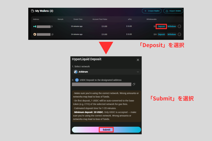 仮想通貨の入金