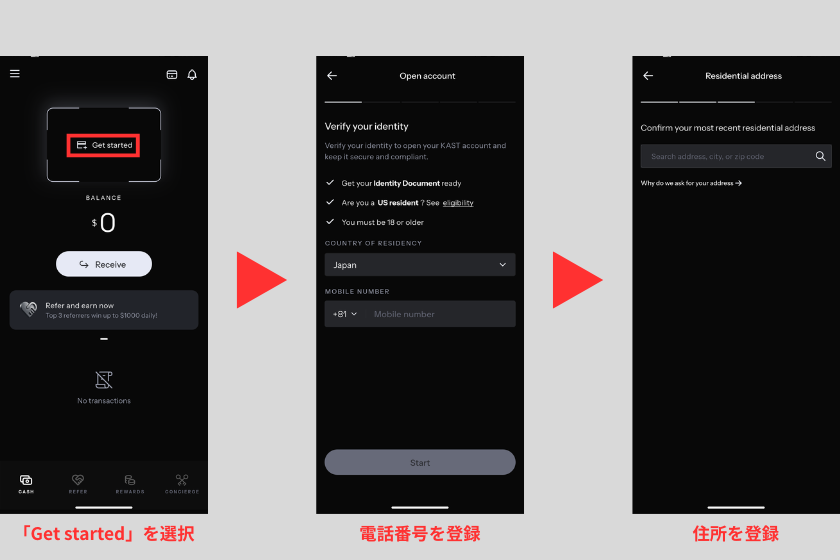 KASTの電話番号登録