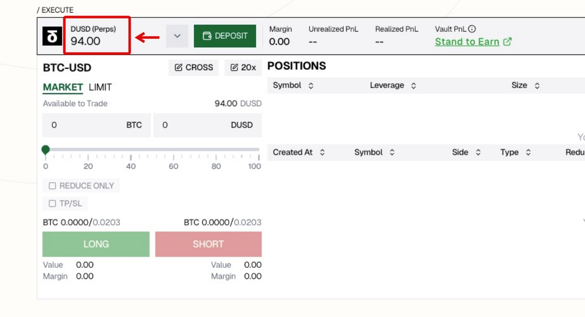 StandX「DUSDの入金と振替5」