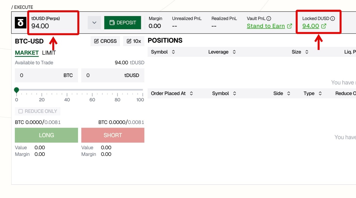 StandX「DUSDの入金と振替6」