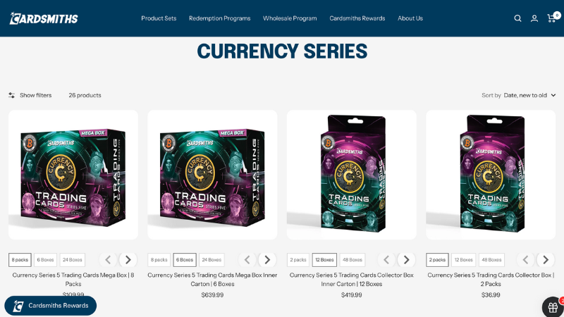 37ドルのトレカパックから1BTCが当たる──カードスミス、仮想通貨交換カード発売