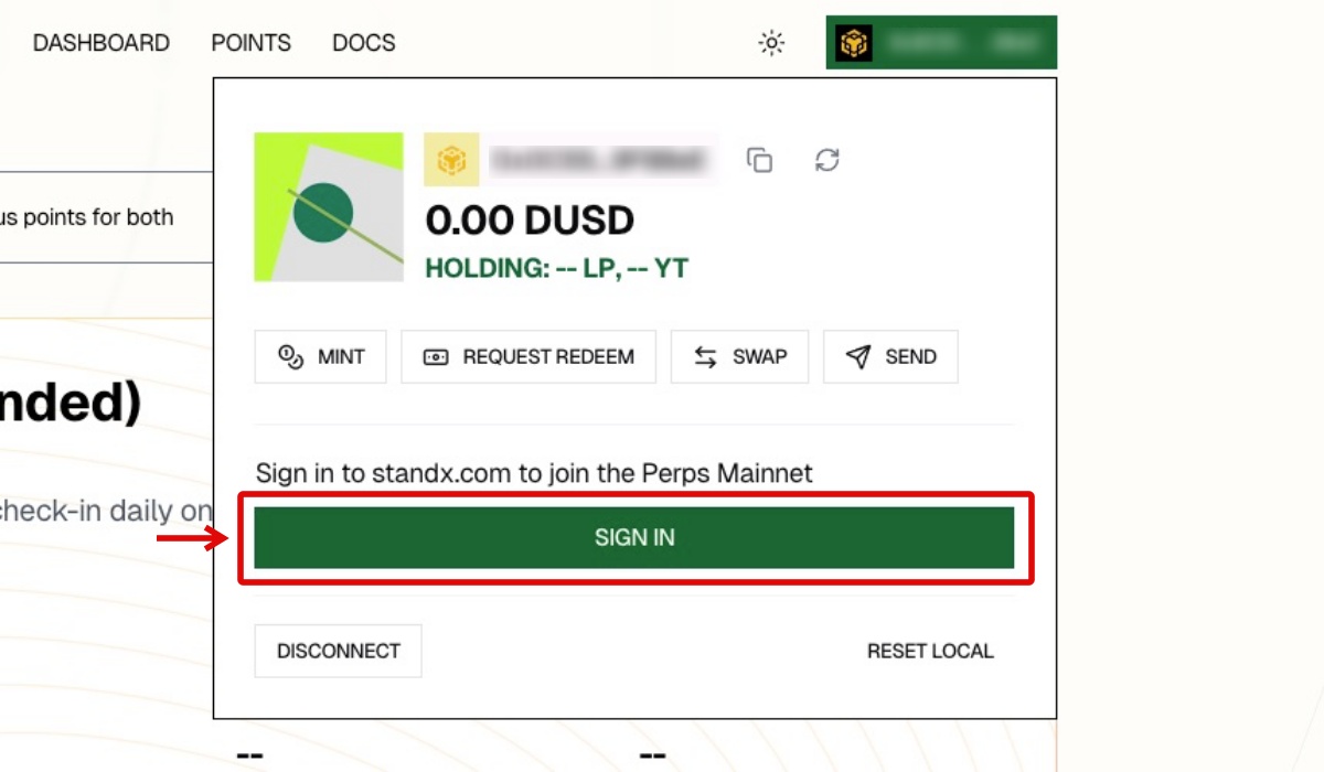 StandX「ウォレット連携3」