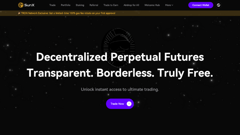 ジャスティン・サン氏、SunPerpのSunXリブランド発表──135万ドルの報酬プログラム開始、手数料リベート最大110％