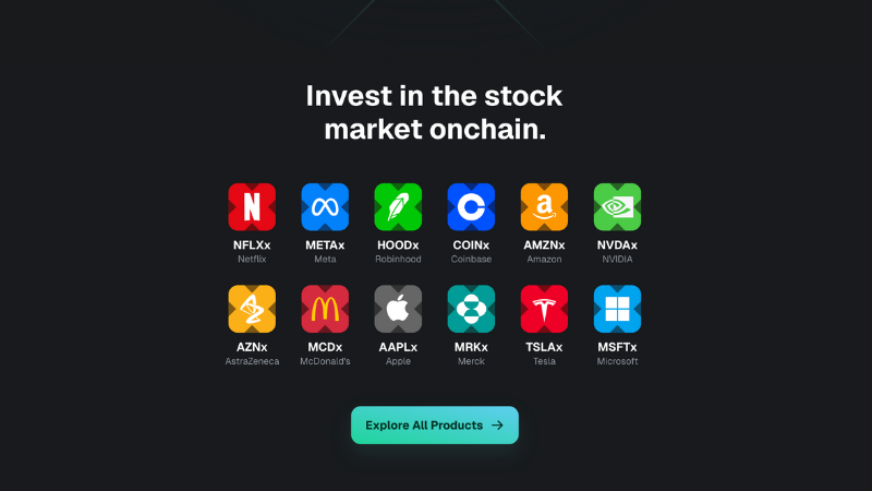 トークン化米国株式「xStocks」、取引高100億ドル突破──ローンチ135日で達成、オンチェーン取引は20億ドル