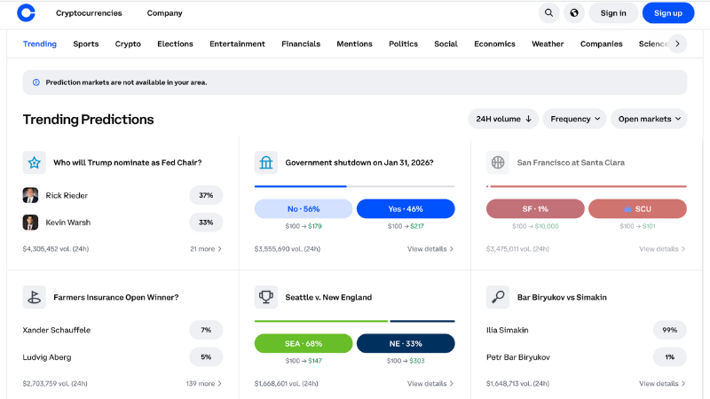 コインベース、予測市場サービスを開始──カルシ提携で