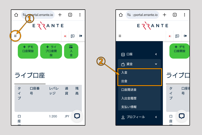 Errante　入出金01