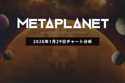 メタプラネットは上昇阻まれ反落し下落優勢の構図──428円付近で下げ止まるかが焦点 2026年1月29日