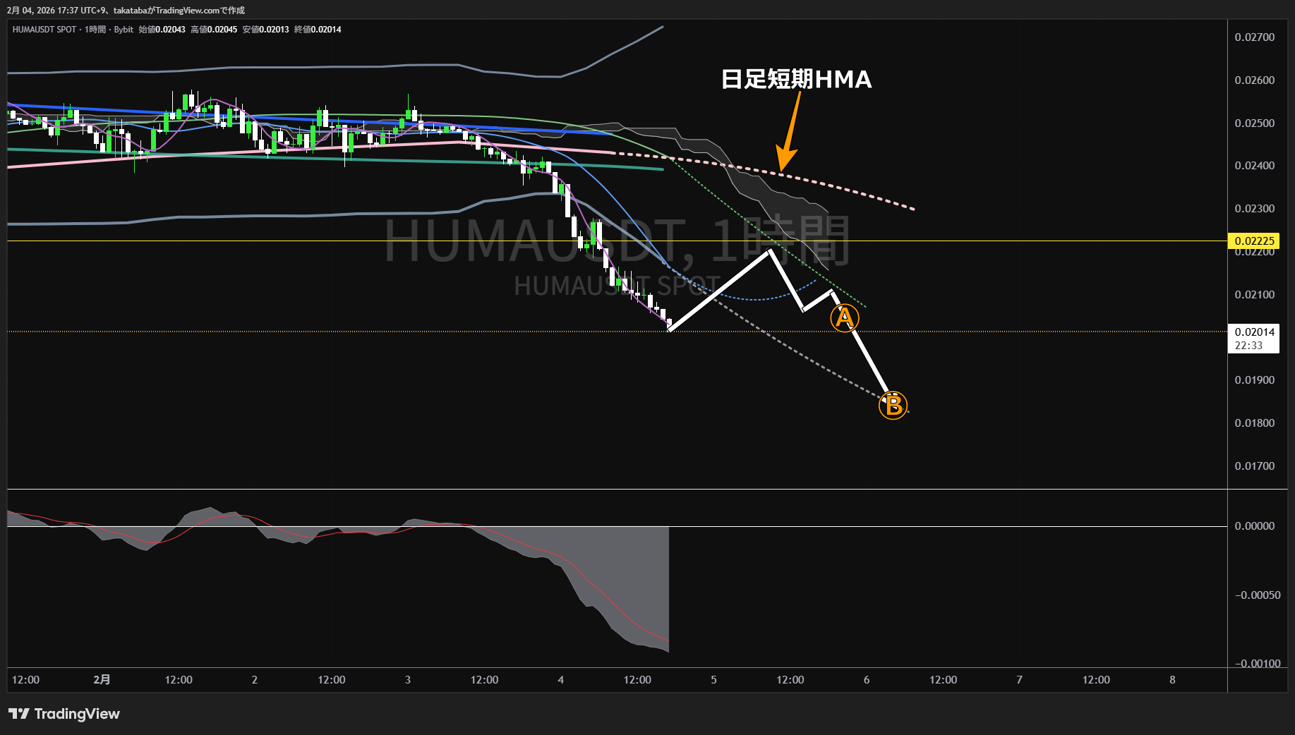 ヒューマ・ファイナンス1時間足チャート-2026年2月4日