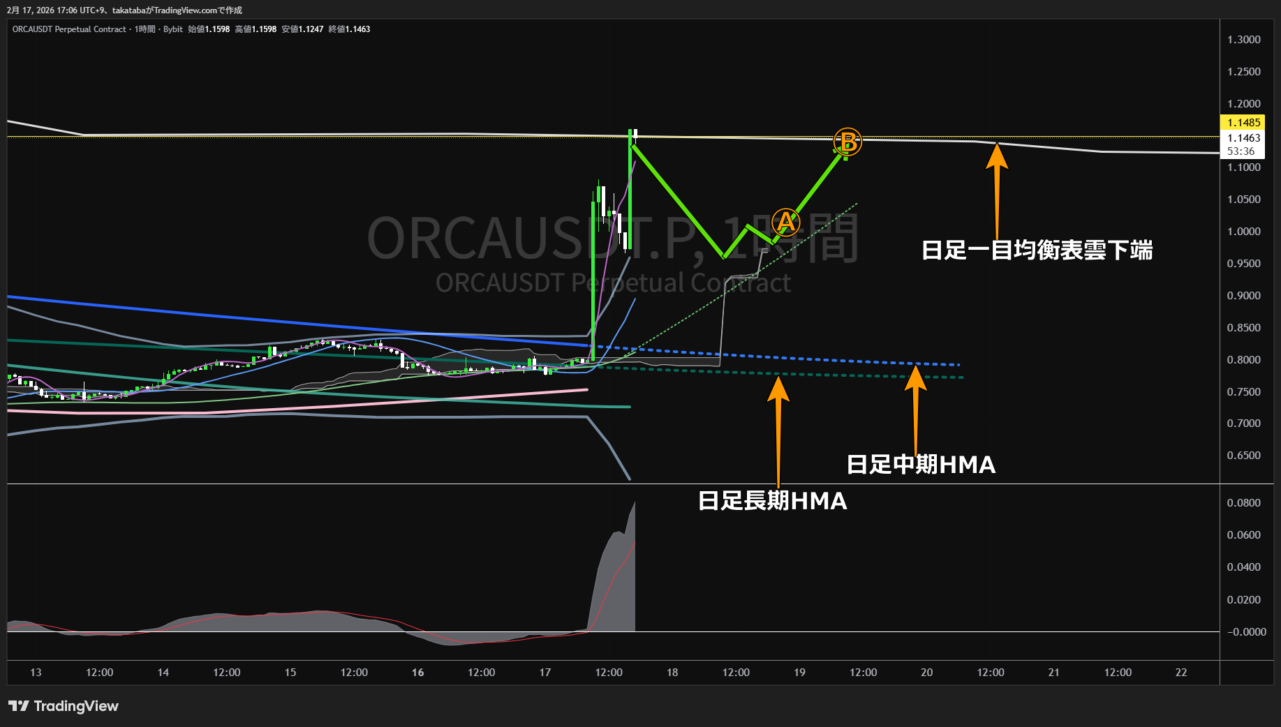 オルカ1時間足チャート-2026年2月17日