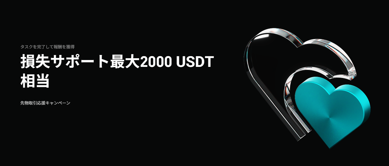 【新規限定特典あり】先物取引応援キャンペーン｜損失サポート最大2000 USDT相当