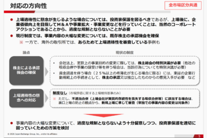 JPX、暗号資産トレジャリー企業に規制強化検討──「後出し」事業変更に待った