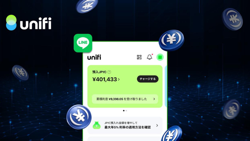 LINE内で円建てステーブルコインが利用可能に──JPYCとLINE NEXTが「Unifi」採用を正式決定
