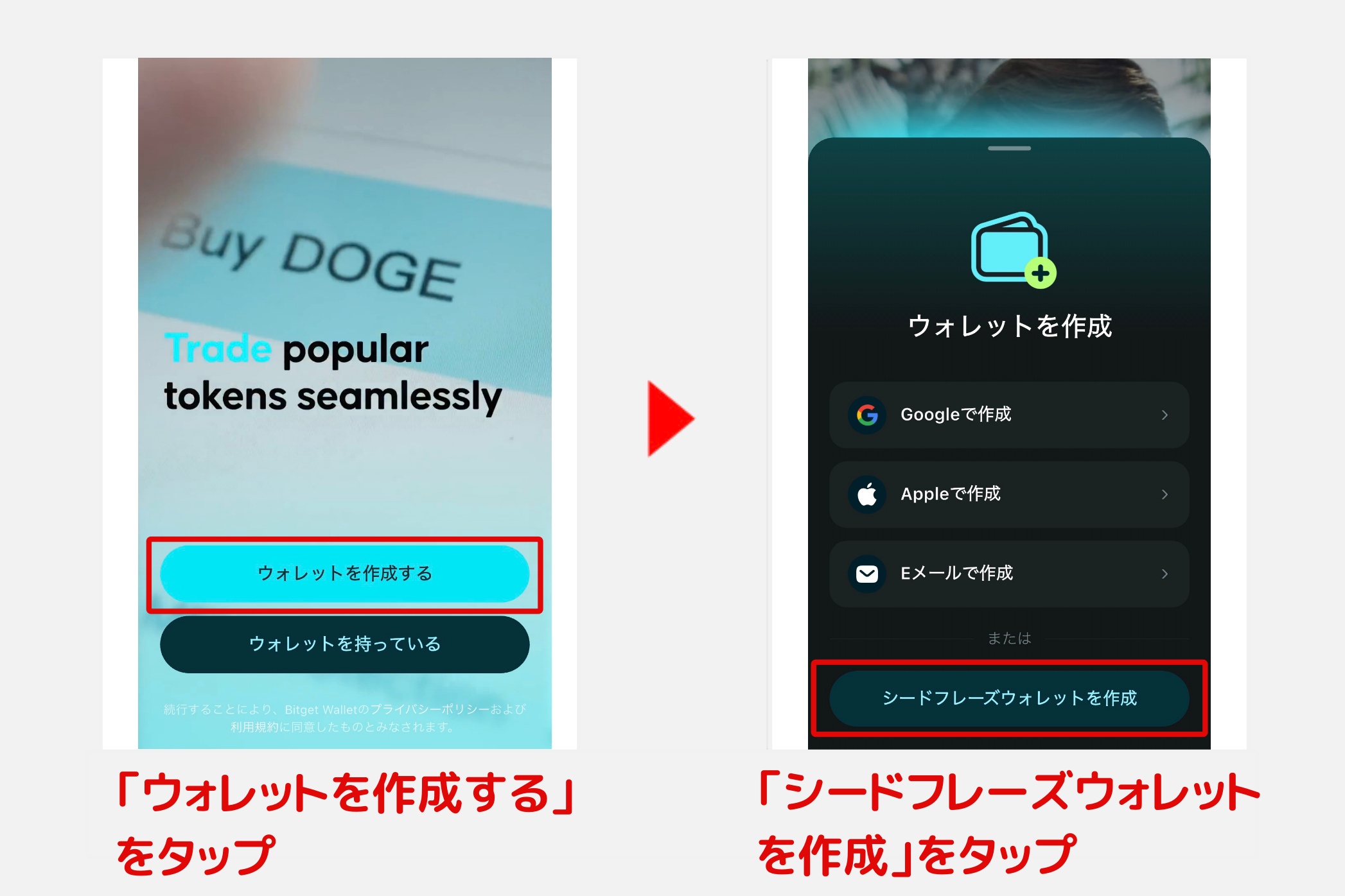 Bitget Wallet「ウォレット作成2」